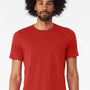 Bella + Canvas Mens Heather CVC Short Sleeve Crewneck T-Shirt - Solid Red