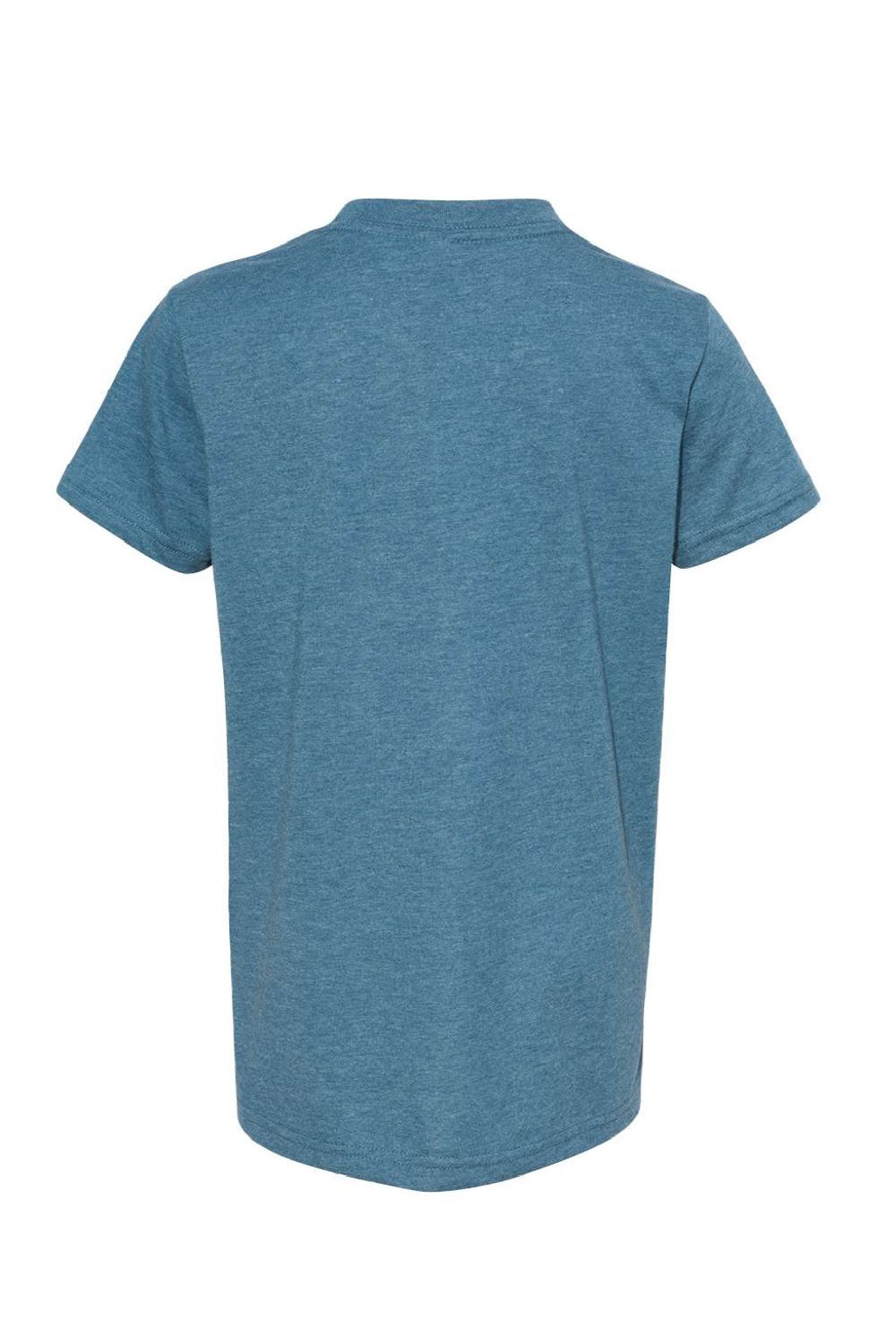 Bella + Canvas BC3001YCVC/3001YCVC Youth Jersey Short Sleeve Crewneck T-Shirt Heather Deep Teal Blue Flat Back