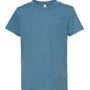 Bella + Canvas Youth Jersey Short Sleeve Crewneck T-Shirt - Heather Deep Teal Blue