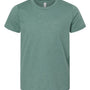 Bella + Canvas Youth Jersey Short Sleeve Crewneck T-Shirt - Heather Dusty Blue