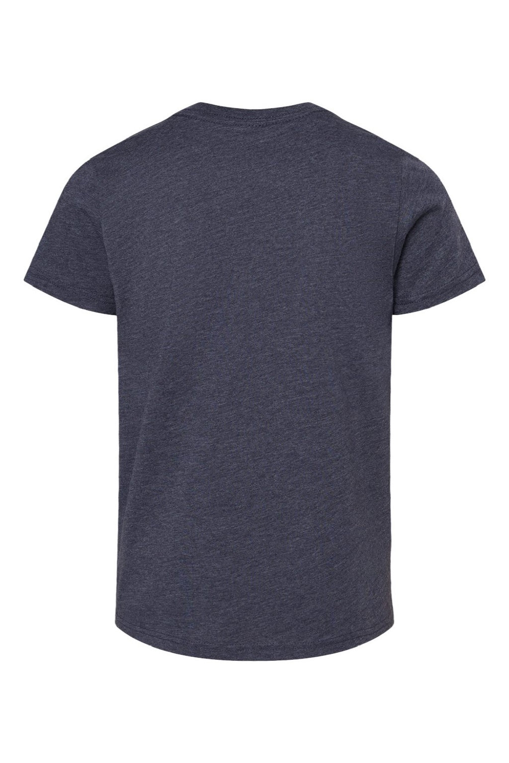 Bella + Canvas BC3001YCVC/3001YCVC Youth Jersey Short Sleeve Crewneck T-Shirt Heather Midnight Navy Blue Flat Back