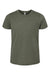 Bella + Canvas BC3001YCVC/3001YCVC Youth CVC Short Sleeve Crewneck T-Shirt Heather Military Green Flat Front