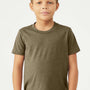 Bella + Canvas Youth Jersey Short Sleeve Crewneck T-Shirt - Heather Olive Green