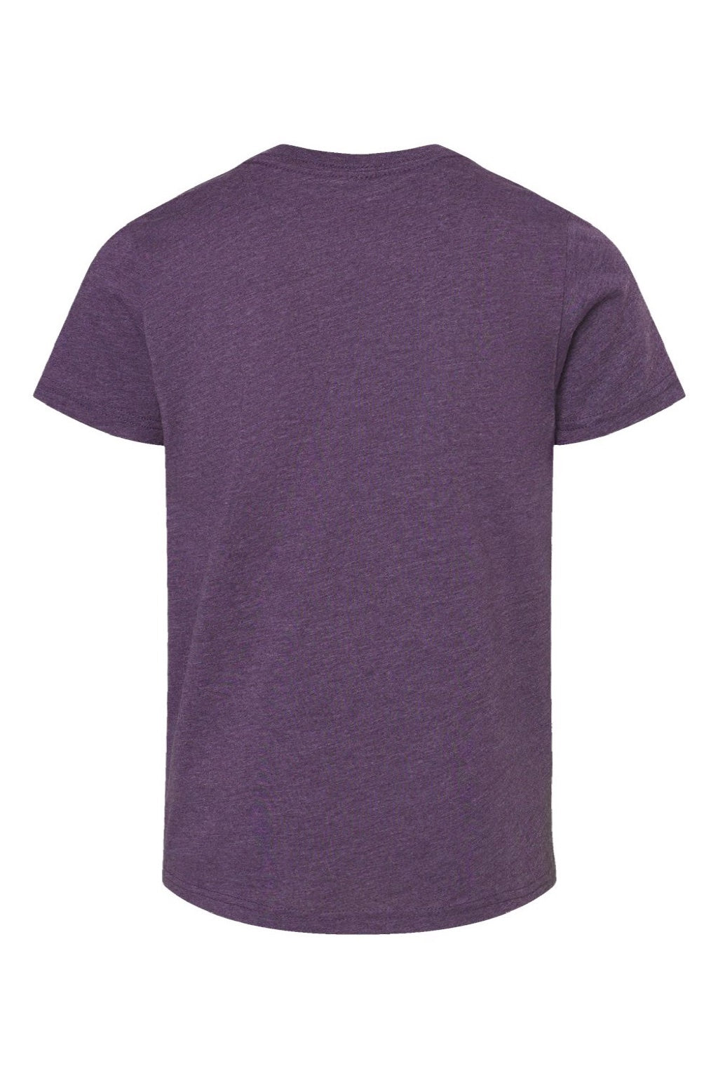 Bella + Canvas BC3001YCVC/3001YCVC Youth Jersey Short Sleeve Crewneck T-Shirt Heather Team Purple Flat Back