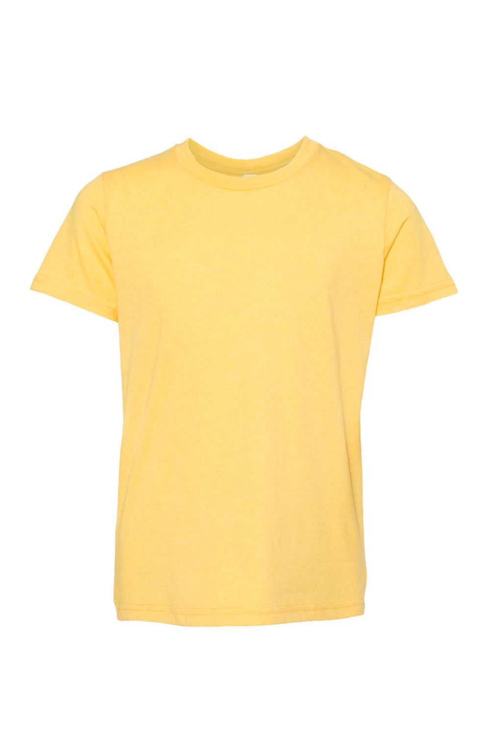 Bella + Canvas BC3001YCVC/3001YCVC Youth Jersey Short Sleeve Crewneck T-Shirt Heather Yellow Gold Flat Front