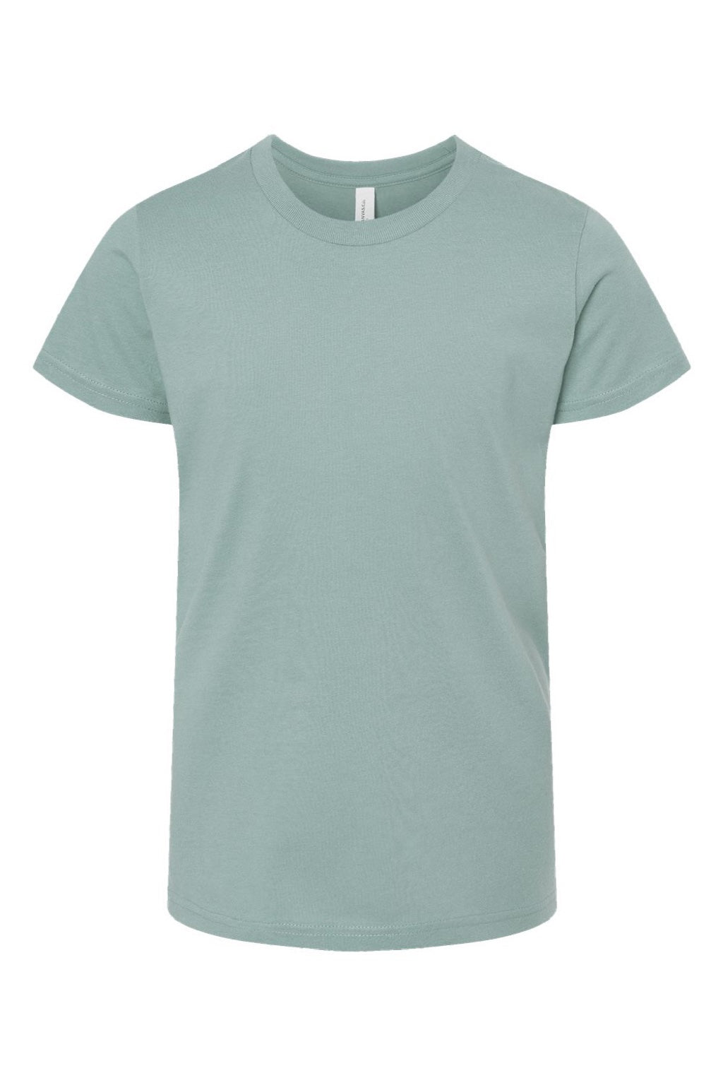 Bella + Canvas BC3001Y/3001Y Youth Jersey Short Sleeve Crewneck T-Shirt Dusty Blue Flat Front