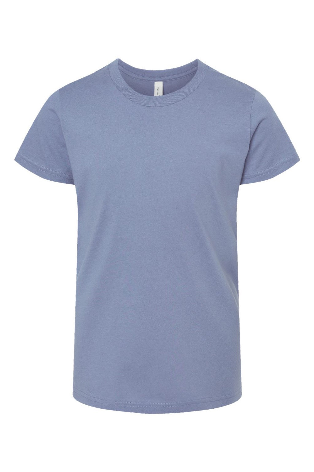 Bella + Canvas BC3001Y/3001Y Youth Jersey Short Sleeve Crewneck T-Shirt Lavender Blue Flat Front