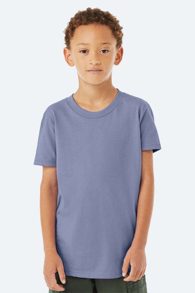 Bella + Canvas BC3001Y/3001Y Youth Jersey Short Sleeve Crewneck T-Shirt Lavender Blue Model Front