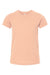 Bella + Canvas BC3001Y/3001Y Youth Jersey Short Sleeve Crewneck T-Shirt Peach Flat Front
