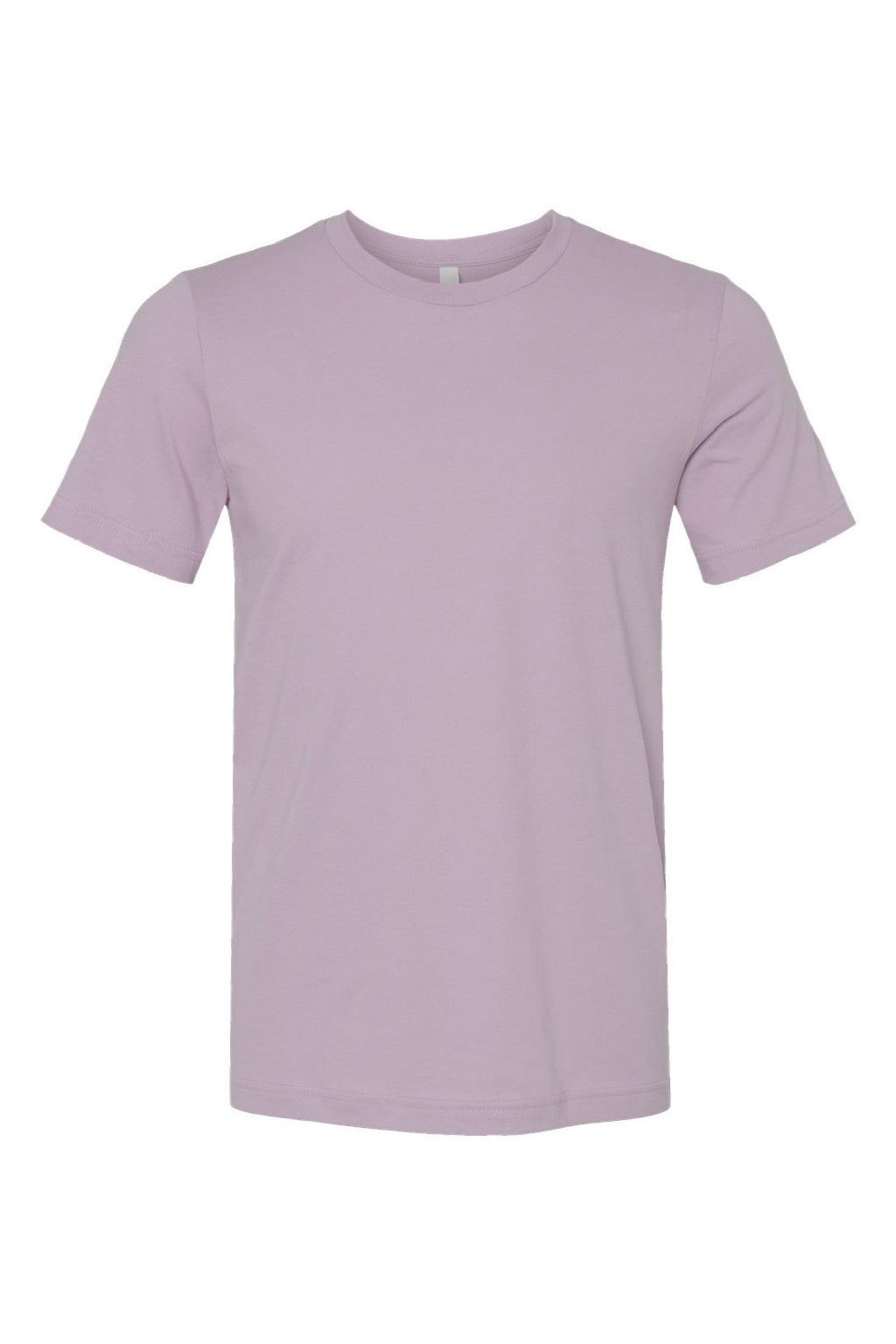 Bella + Canvas BC3001/3001 Mens Jersey Short Sleeve Crewneck T-Shirt Light Violet Purple Flat Front