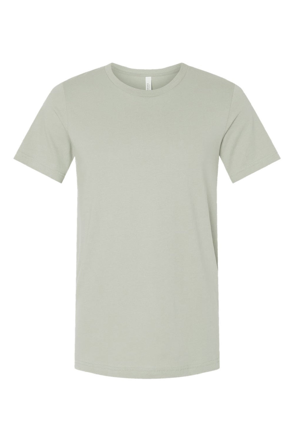 Bella + Canvas BC3001/3001 Mens Jersey Short Sleeve Crewneck T-Shirt Thyme Green Flat Front
