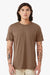 Bella + Canvas BC3001/3001 Mens Jersey Short Sleeve Crewneck T-Shirt Vintage Brown Model Front