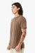 Bella + Canvas BC3001/3001 Mens Jersey Short Sleeve Crewneck T-Shirt Vintage Brown Model Side