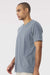 Bella + Canvas BC3001/3001 Mens Jersey Short Sleeve Crewneck T-Shirt Vintage Denim Blue Model Side