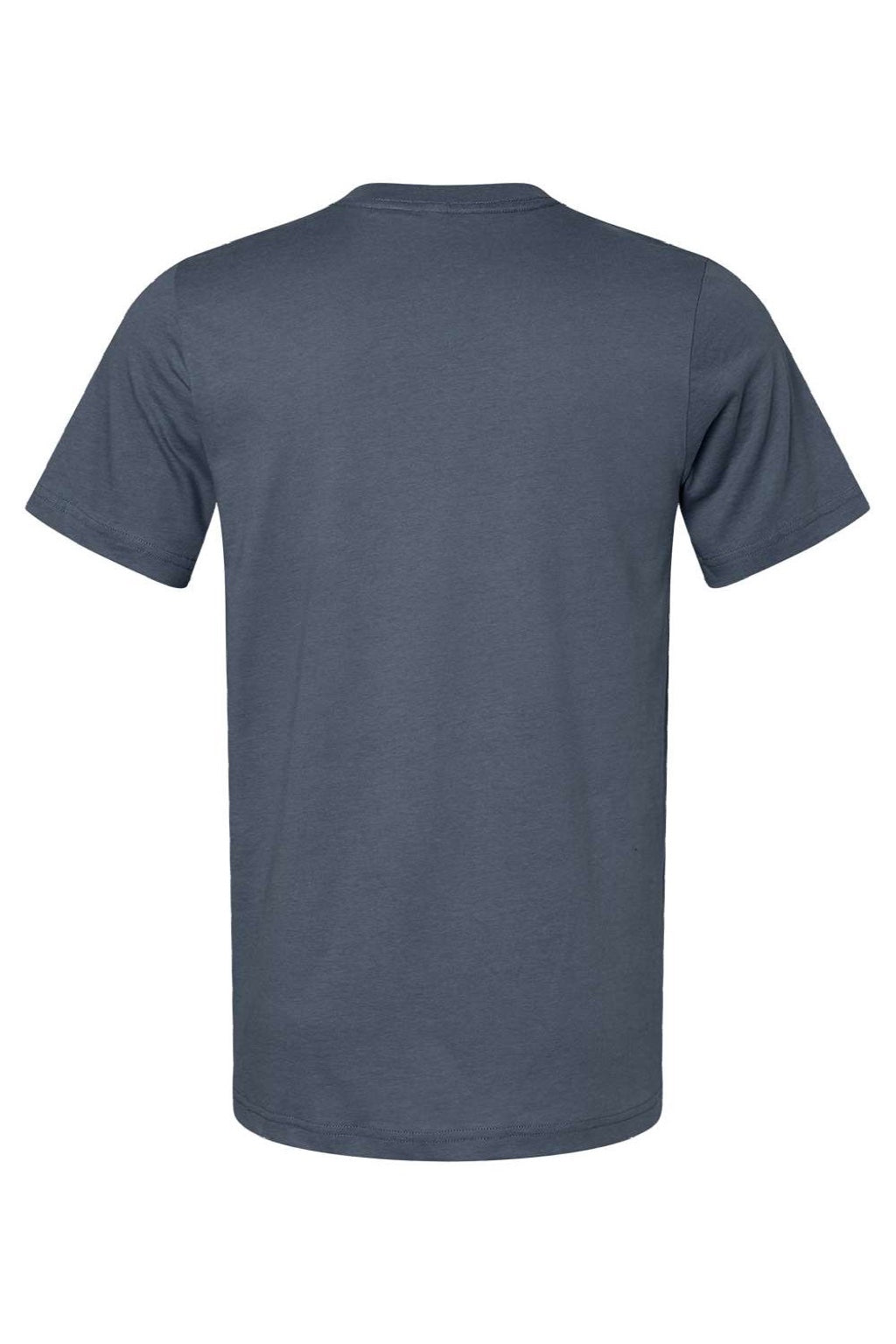 Bella + Canvas BC3001/3001 Mens Jersey Short Sleeve Crewneck T-Shirt Vintage Navy Blue Flat Back