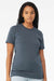 Bella + Canvas BC3001/3001 Mens Jersey Short Sleeve Crewneck T-Shirt Vintage Navy Blue Model Front