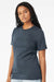 Bella + Canvas BC3001/3001 Mens Jersey Short Sleeve Crewneck T-Shirt Vintage Navy Blue Model Side