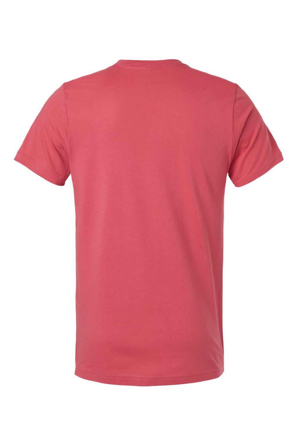 Bella + Canvas BC3001/3001 Mens Jersey Short Sleeve Crewneck T-Shirt Vintage Red Flat Back