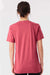 Bella + Canvas BC3001/3001 Mens Jersey Short Sleeve Crewneck T-Shirt Vintage Red Model Back
