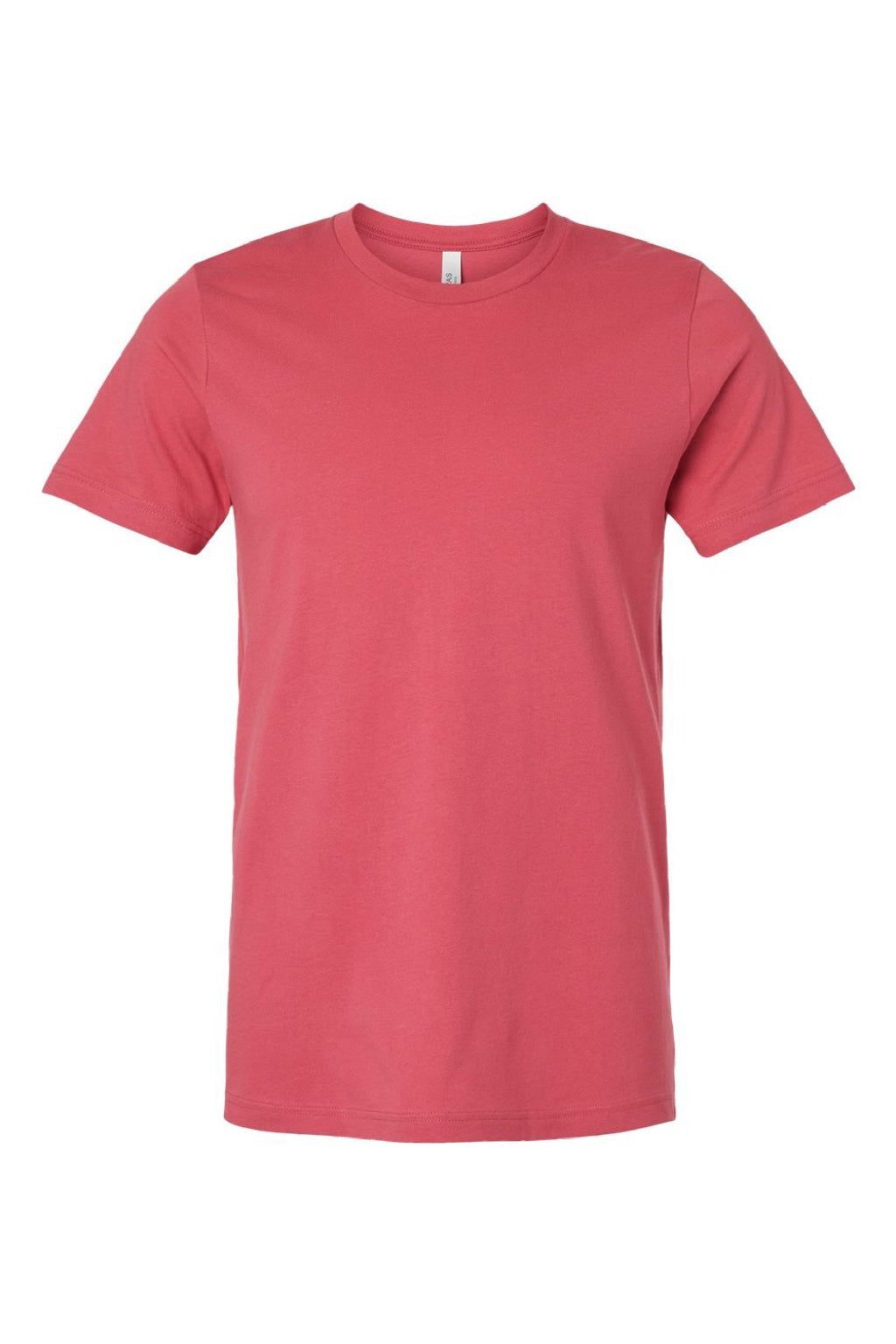 Bella + Canvas BC3001/3001 Mens Jersey Short Sleeve Crewneck T-Shirt Vintage Red Flat Front