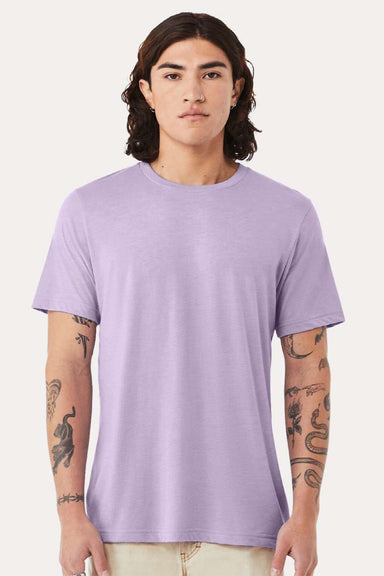 Bella + Canvas BC3413/3413C/3413 Mens Short Sleeve Crewneck T-Shirt Dark Lavender Purple Model Front
