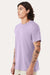 Bella + Canvas BC3413/3413C/3413 Mens Short Sleeve Crewneck T-Shirt Dark Lavender Purple Model Side