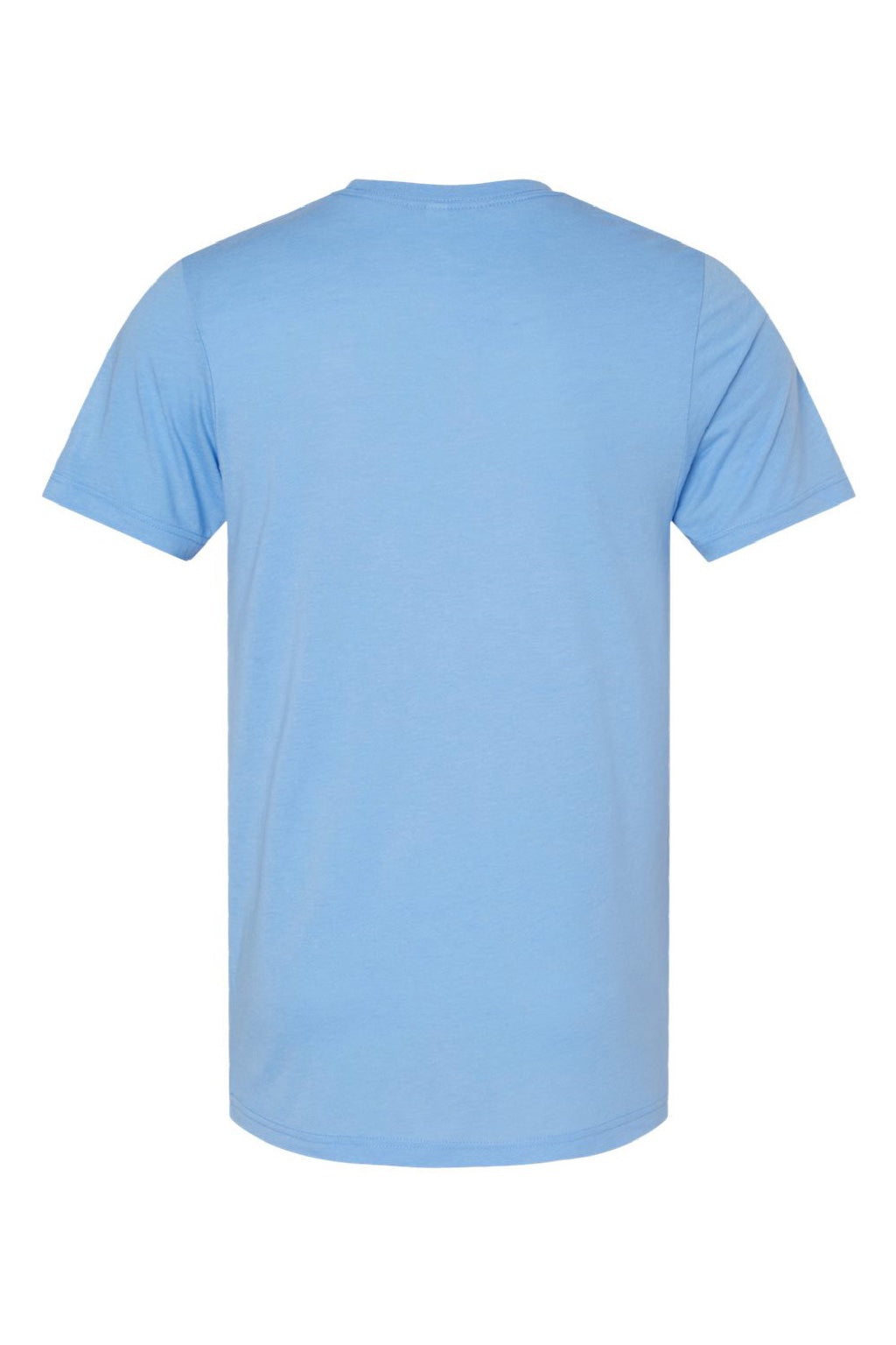 Bella + Canvas BC3413/3413C/3413 Mens Short Sleeve Crewneck T-Shirt Solid Blue Flat Back