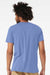 Bella + Canvas BC3413/3413C/3413 Mens Short Sleeve Crewneck T-Shirt Solid Blue Model Back