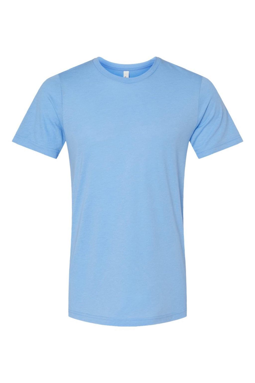 Bella + Canvas BC3413/3413C/3413 Mens Short Sleeve Crewneck T-Shirt Solid Blue Flat Front