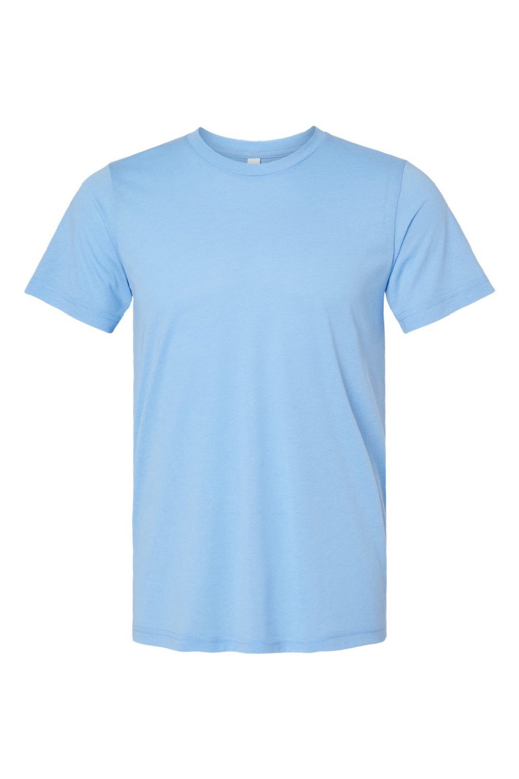 Bella + Canvas BC3413/3413C/3413 Mens Short Sleeve Crewneck T-Shirt Solid Carolina Blue Flat Front