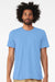 Bella + Canvas BC3413/3413C/3413 Mens Short Sleeve Crewneck T-Shirt Solid Carolina Blue Model Front