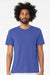 Bella + Canvas BC3413/3413C/3413 Mens Short Sleeve Crewneck T-Shirt Solid True Royal Blue Model Front
