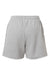 Bella + Canvas BC3787 Womens Cutoff Sweatshorts w/ Pockets Heather Grey Flat Back