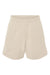Bella + Canvas BC3787 Womens Cutoff Sweatshorts w/ Pockets Heather Dust Flat Front