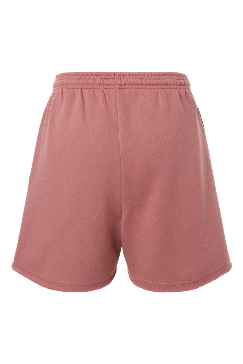 Bella + Canvas BC3787 Womens Cutoff Sweatshorts w/ Pockets Mauve Flat Back