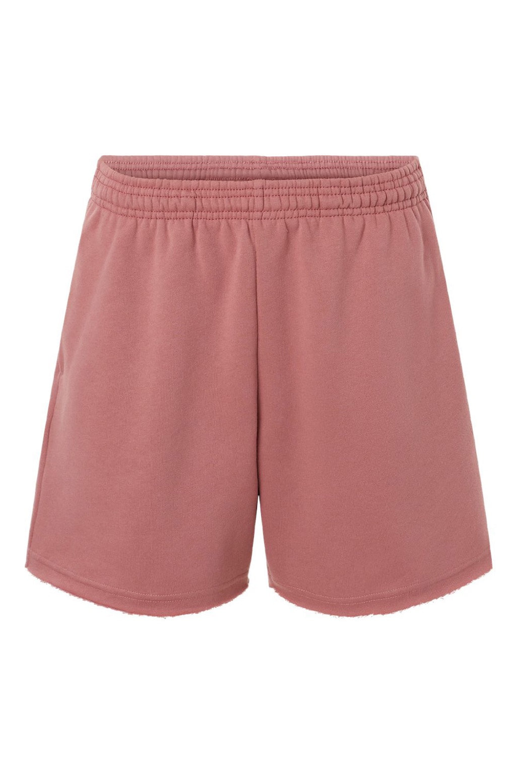 Bella + Canvas BC3787 Womens Cutoff Sweatshorts w/ Pockets Mauve Flat Front