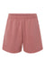 Bella + Canvas BC3787 Womens Cutoff Sweatshorts w/ Pockets Mauve Flat Front