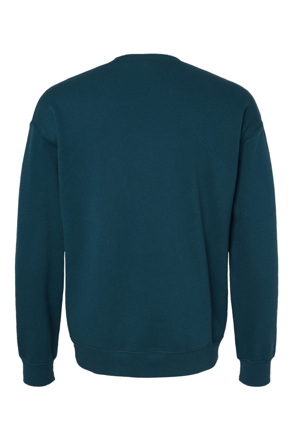 Bella + Canvas BC3945/3945 Mens Fleece Crewneck Sweatshirt Atlantic Green Flat Back