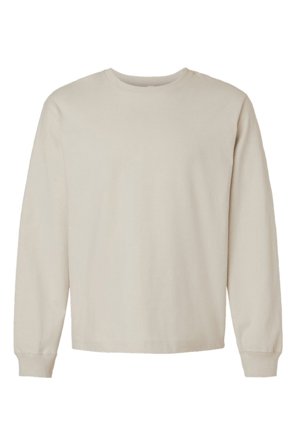 Bella + Canvas BC4651 Mens Long Sleeve Crewneck T-Shirt Dust Flat Front