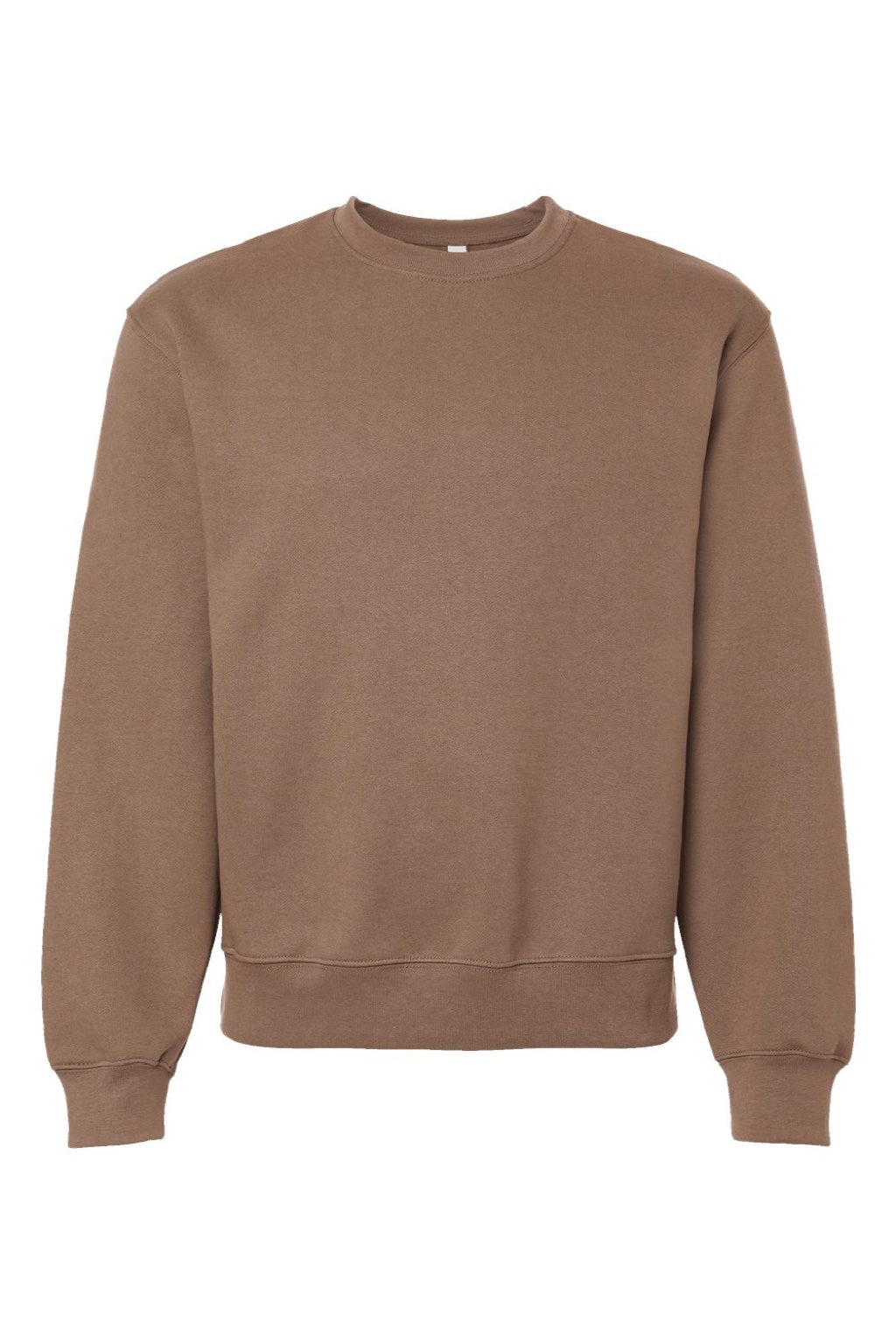 Bella + Canvas BC4711 Mens Crewneck Sweatshirt Vintage Brown Flat Front