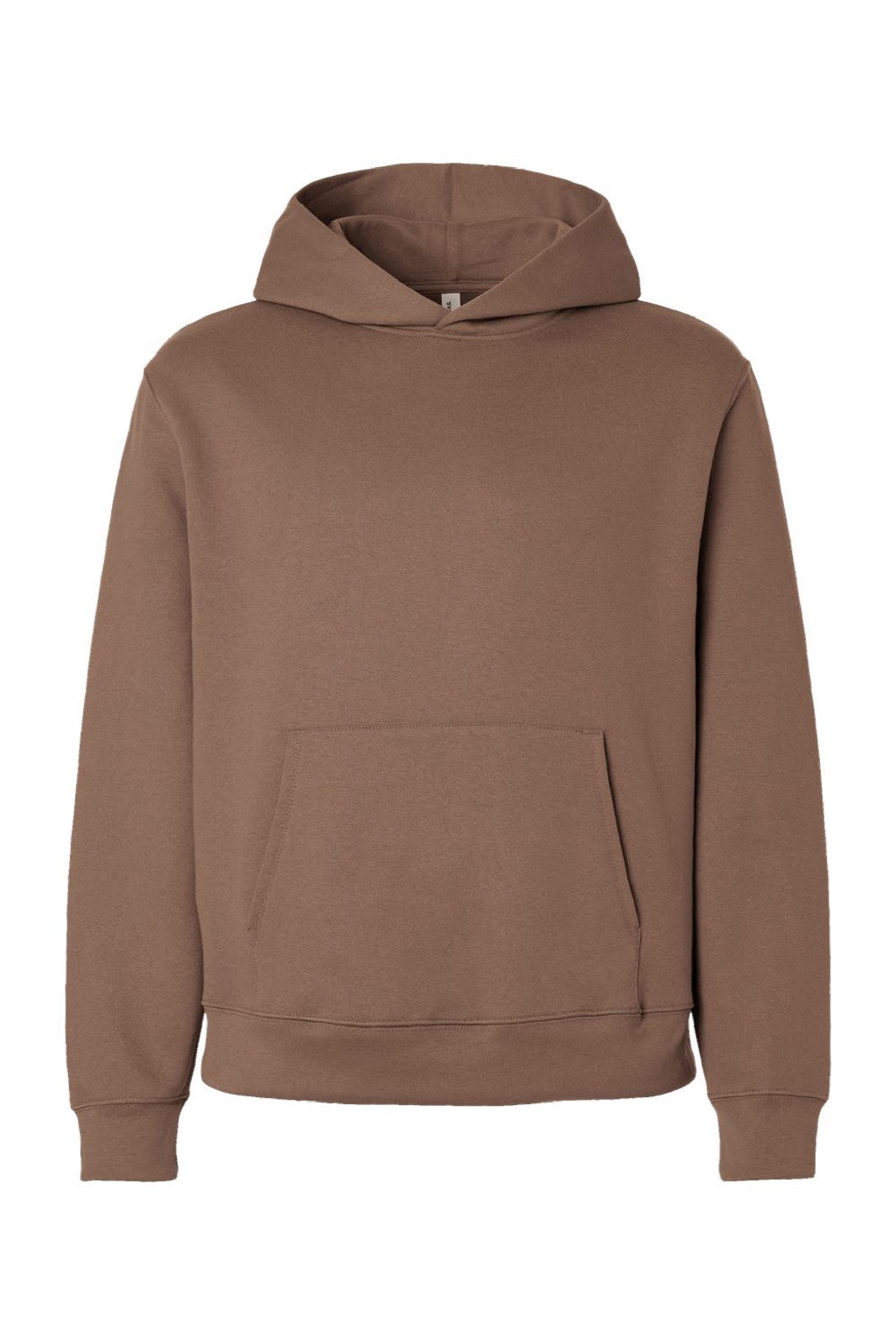 Bella + Canvas BC4719 Mens Hooded Sweathshirt w/ Pouch Pocket Vintage Brown Flat Front