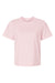 Bella + Canvas BC6110 Womens Short Sleeve Crewneck T-Shirt Soft Pink Flat Front