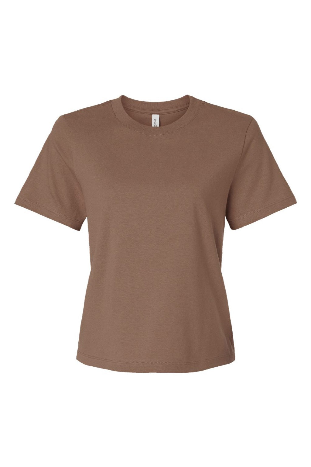 Bella + Canvas BC6110 Womens Short Sleeve Crewneck T-Shirt Vintage Brown Flat Front