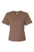 Bella + Canvas BC6110 Womens Short Sleeve Crewneck T-Shirt Vintage Brown Flat Front