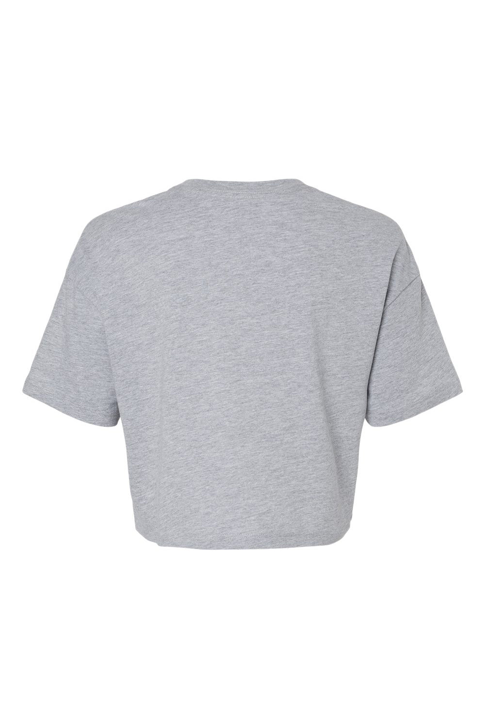 Bella + Canvas 6482 Womens Jersey Cropped Short Sleeve Crewneck T-Shirt Heather Grey Flat Back