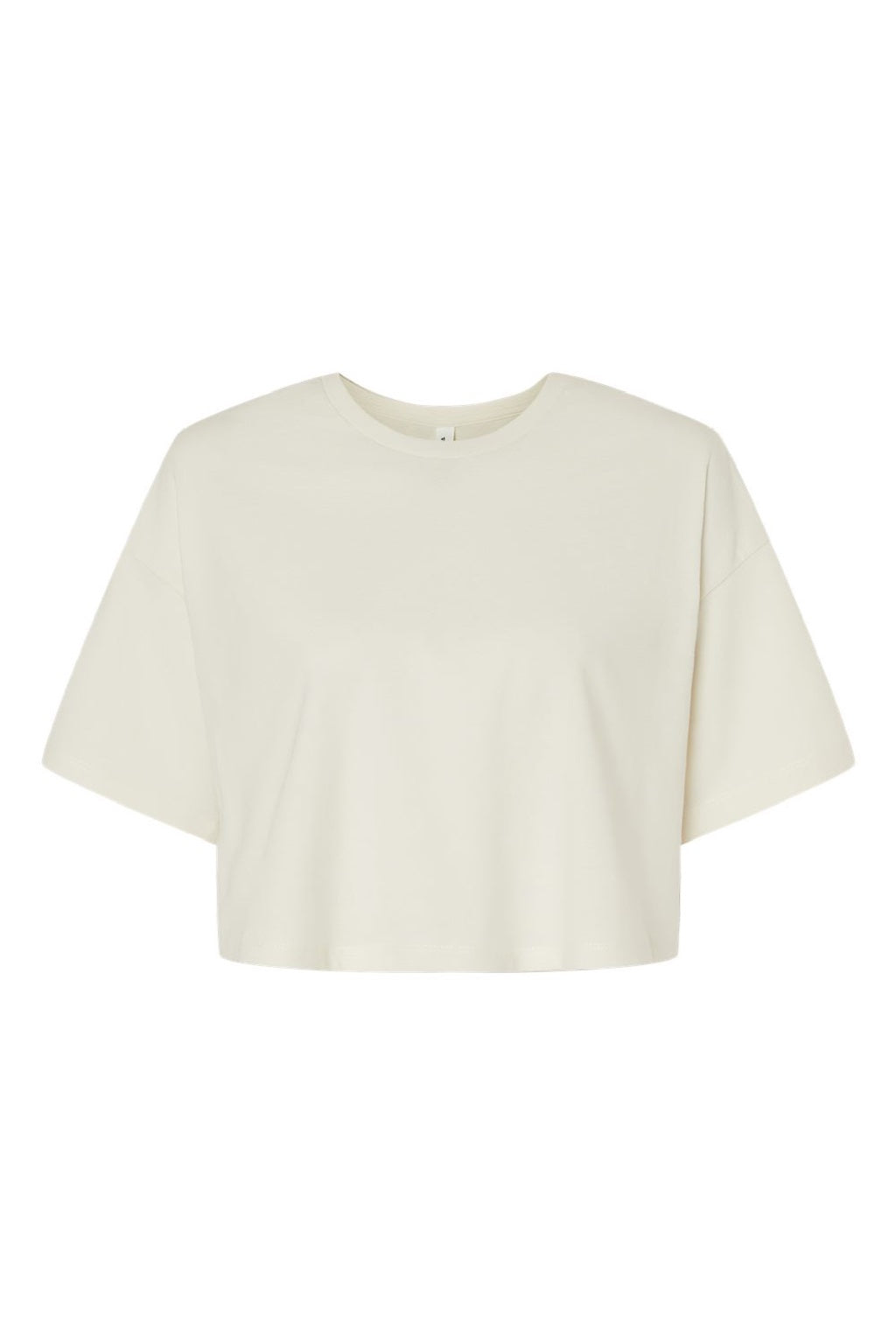 Bella + Canvas 6482 Womens Jersey Cropped Short Sleeve Crewneck T-Shirt Vintage White Flat Back