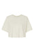 Bella + Canvas 6482 Womens Jersey Cropped Short Sleeve Crewneck T-Shirt Vintage White Flat Back
