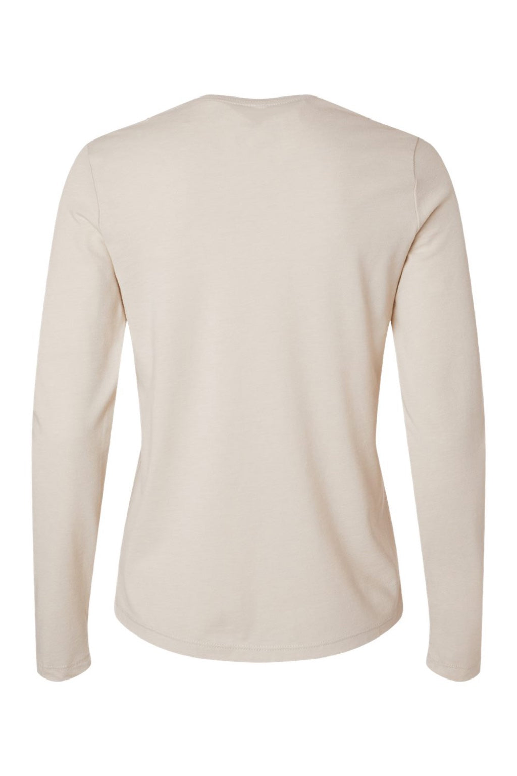 Bella + Canvas BC6500/6500 Womens Jersey Long Sleeve Crewneck T-Shirt Heather Dust Flat Back