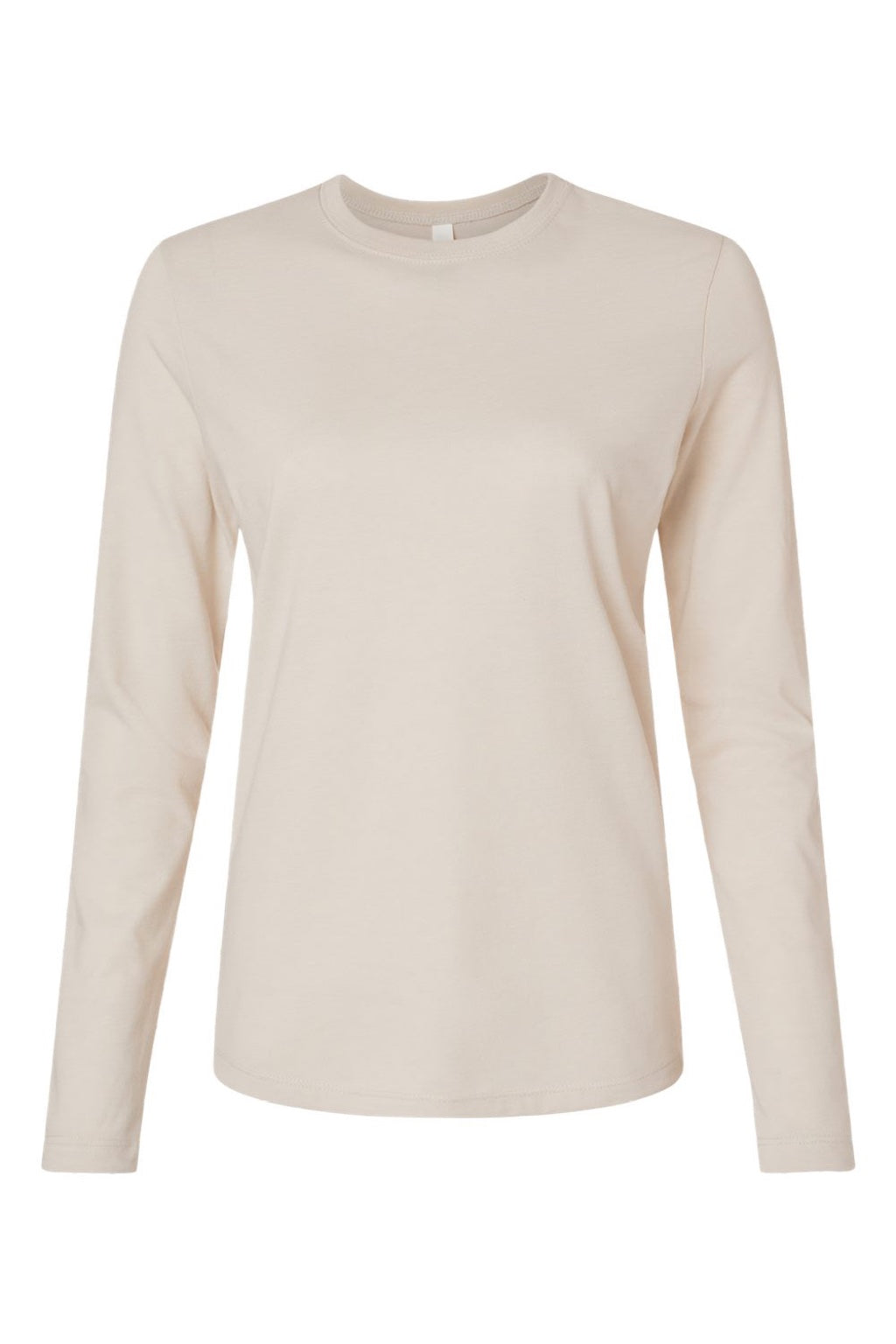 Bella + Canvas BC6500/6500 Womens Jersey Long Sleeve Crewneck T-Shirt Heather Dust Flat Front