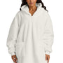 Port Authority Mens Plush Fleece Poncho w/ Pockets - Marshmallow White - NEW